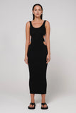 BAYSE BRAND Womens Lane Midi Dress - Black, WOMENS DRESSES, BAYSE BRAND, Elwood 101