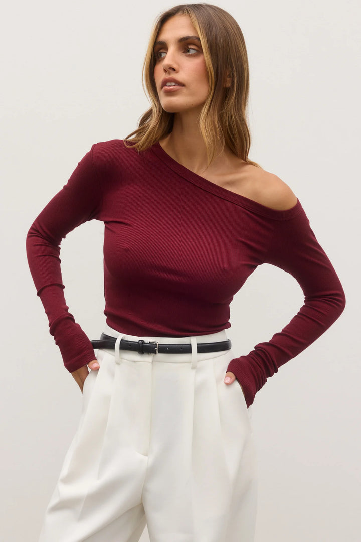 BAYSE BRAND Womens Aria Top - Wine, WOMENS TOPS & SHIRTS, BAYSE BRAND, Elwood 101