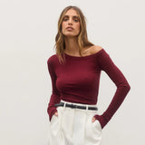 BAYSE BRAND Womens Aria Top - Wine, WOMENS TOPS & SHIRTS, BAYSE BRAND, Elwood 101
