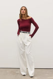 BAYSE BRAND Womens Aria Top - Wine, WOMENS TOPS & SHIRTS, BAYSE BRAND, Elwood 101