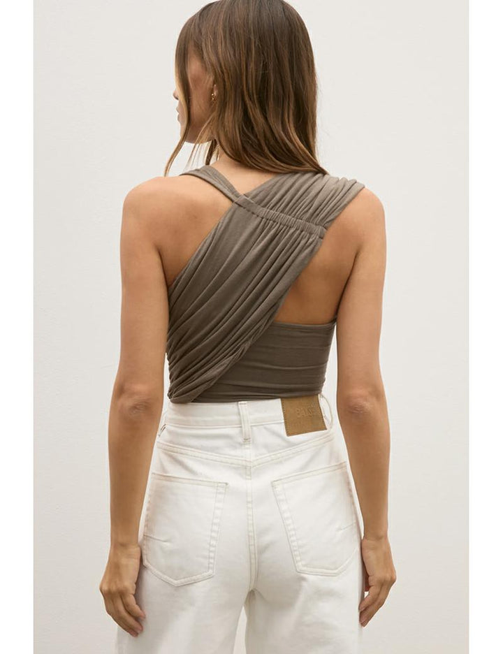 BAYSE BRAND Womens Dove Top in Mink, WOMENS TOPS & SHIRTS, BAYSE BRAND, Elwood 101