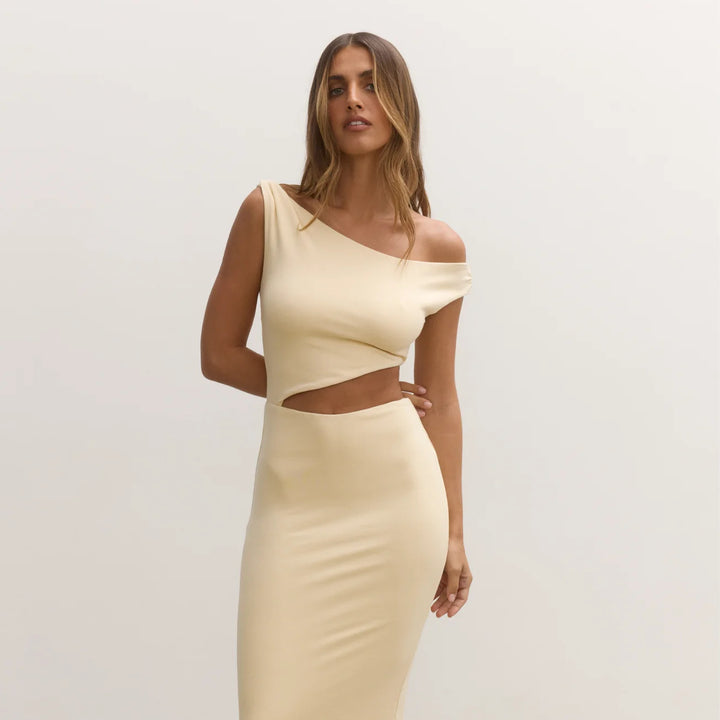 BAYSE BRAND Womens Elara Midi Dress Lemon