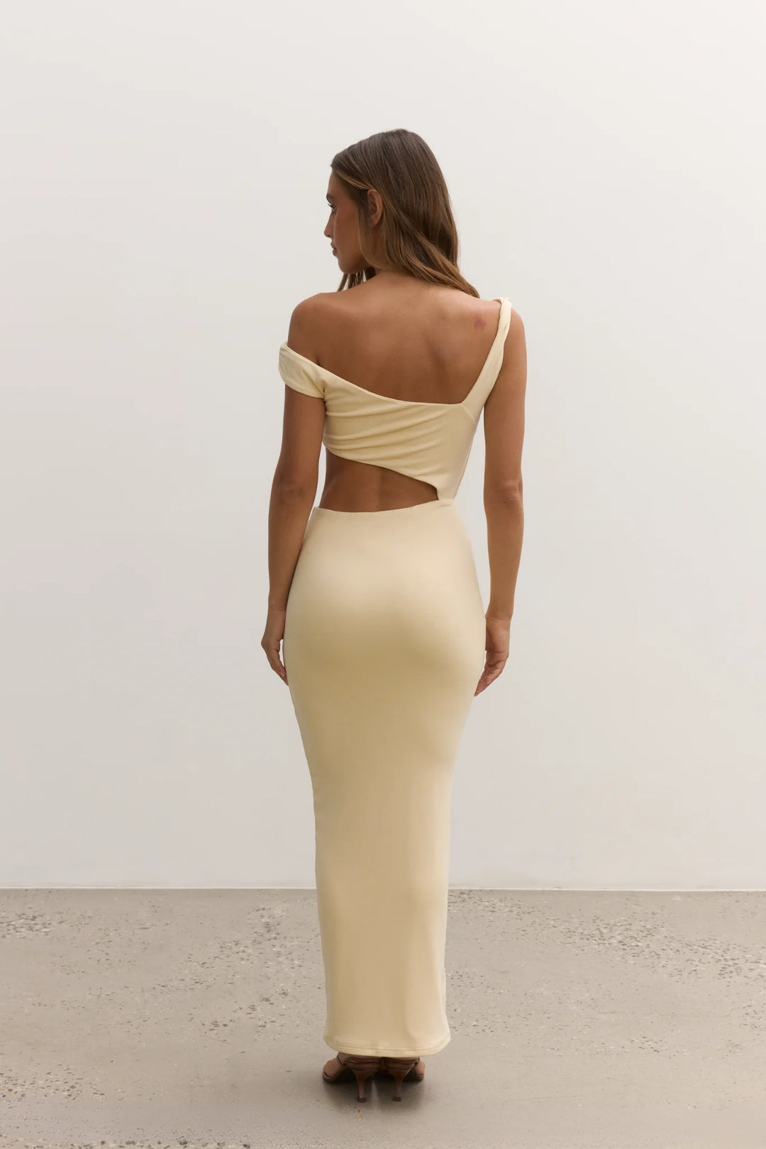 BAYSE BRAND Womens Elara Midi Dress Lemon