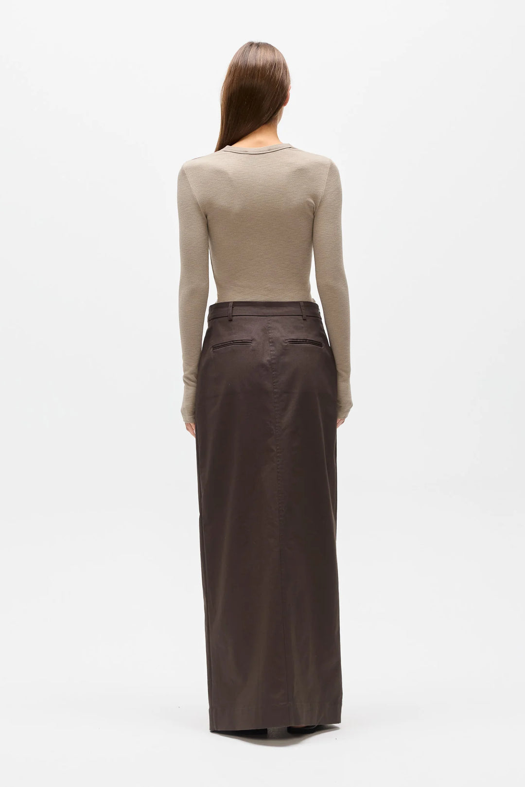 BAYSE BRAND Womens Isadora Maxi Skirt in Temple Brown