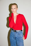 BAYSE BRAND Womens Lara Bodysuit - Cherry Red, WOMENS BODYSUITS, BAYSE BRAND, Elwood 101