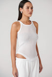 BAYSE BRAND Womens Poppy Tank - White, WOMENS TEES & TANKS, BAYSE BRAND, Elwood 101
