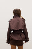 BAYSE BRAND Womens Reece Trench Coat - Espresso
