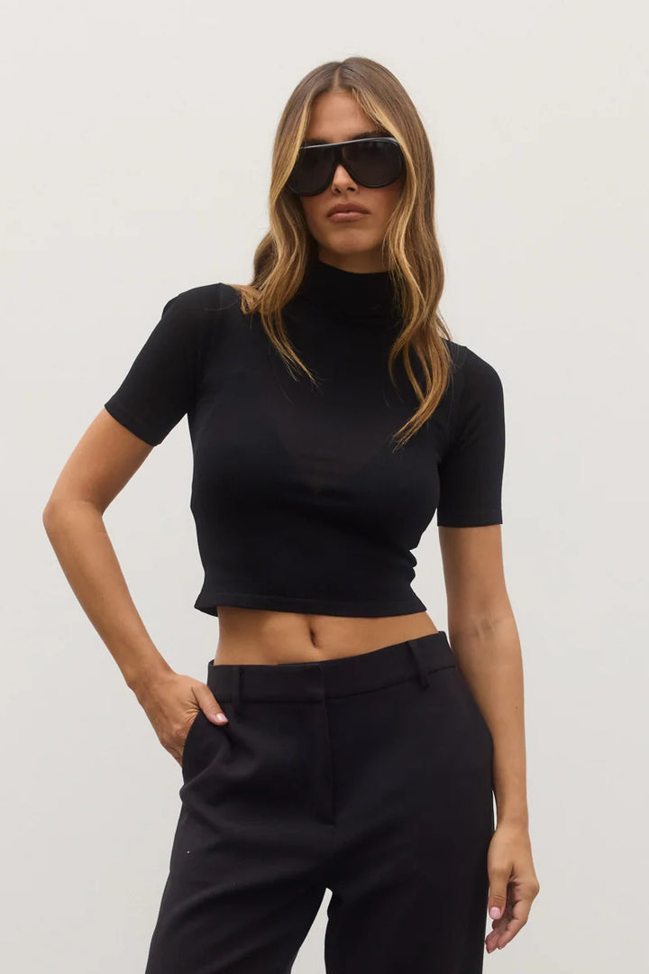 BAYSE BRAND Womens Shay Top Black