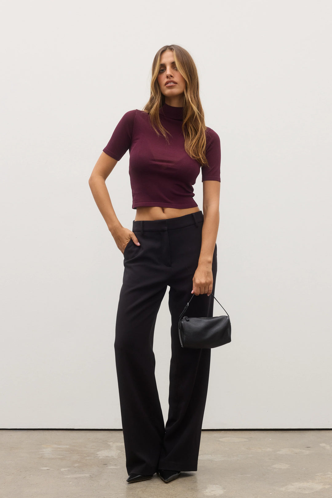 BAYSE BRAND Womens Shay Top Plum