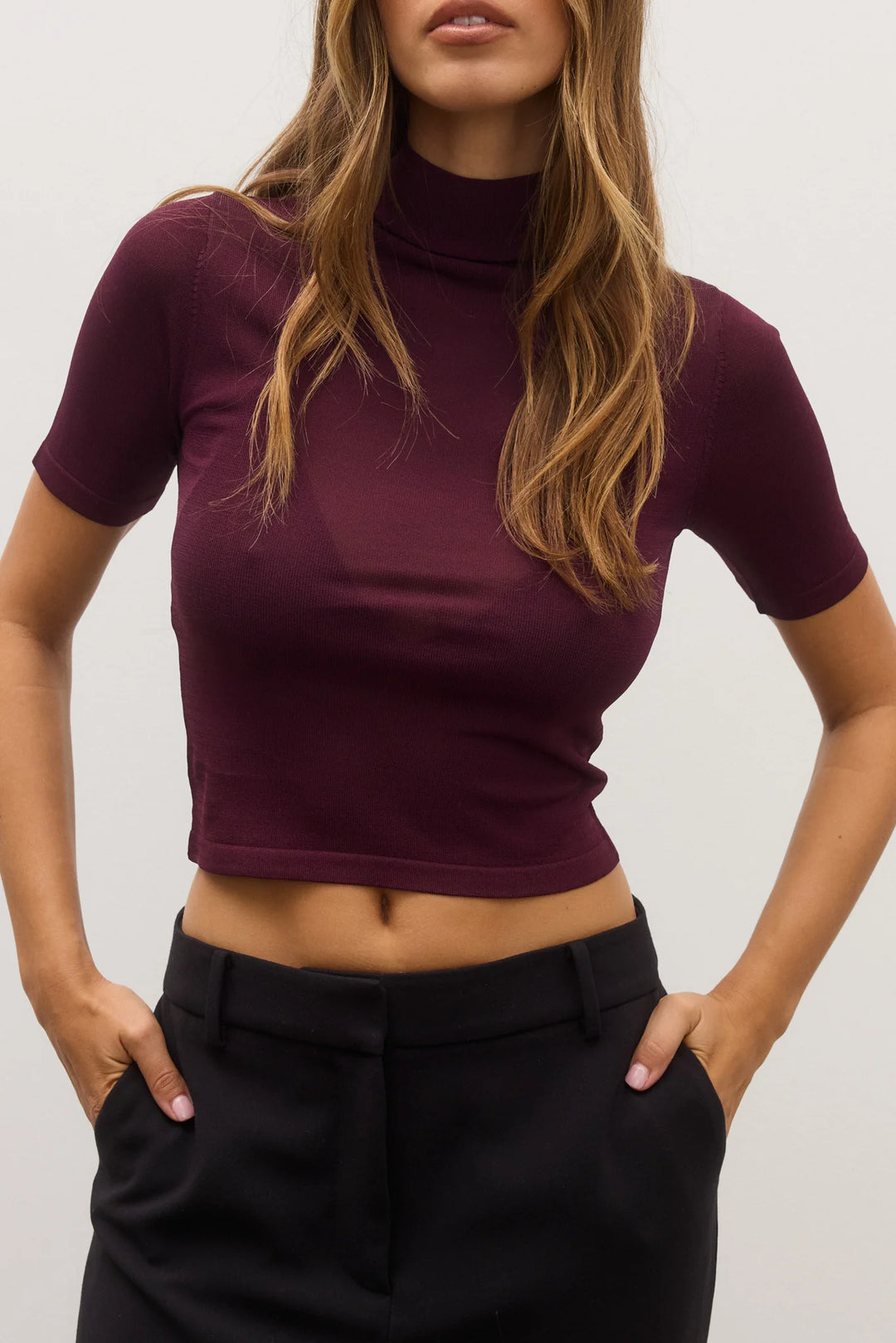 BAYSE BRAND Womens Shay Top Plum