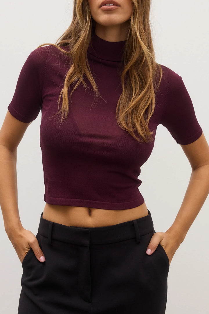 BAYSE BRAND Womens Shay Top Plum