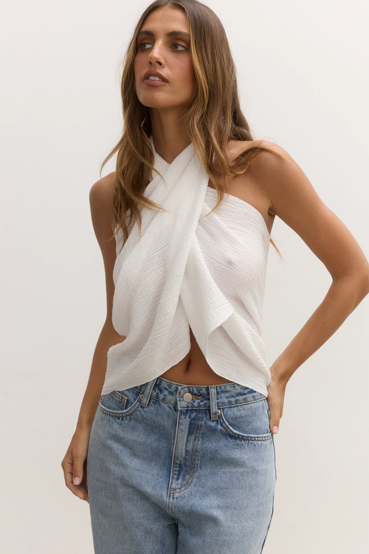 BAYSE BRAND Womens Solara Mini Sarong White