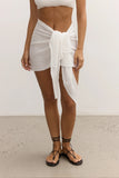 BAYSE BRAND Womens Solara Mini Sarong White