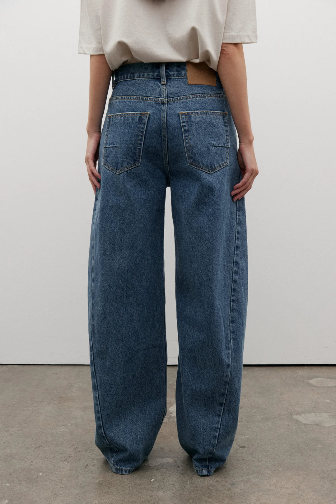 BAYSE BRAND Womens Brooklyn Barrel Leg Jean - True Blue, WOMENS DENIM, BAYSE BRAND, Elwood 101