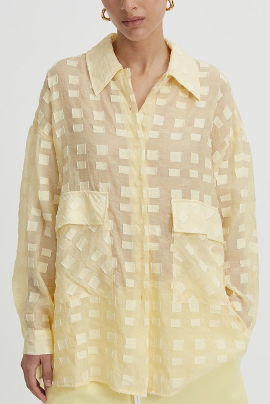 BLANCA Womens Knox Shirt in Butter