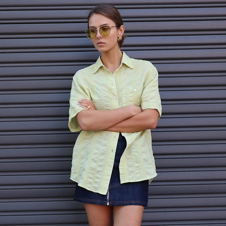 BLANCA Womens Corina Shirt - Sage, WOMENS TOPS & SHIRTS, BLANCA, Elwood 101
