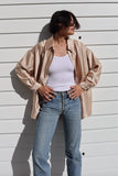 BLANCA Womens Knox Stripe Shirt Beige, WOMENS TOPS & SHIRTS, BLANCA, Elwood 101