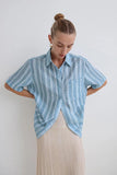 BLANCA Womens Micola Shortsleeve Shirt - Blue, WOMENS TOPS & SHIRTS, BLANCA, Elwood 101