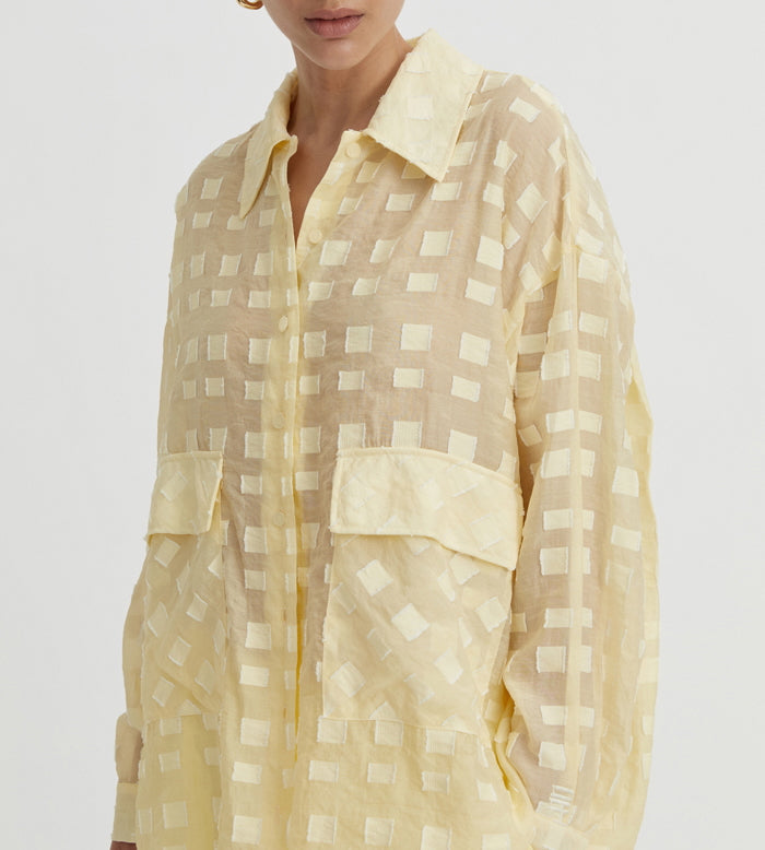 BLANCA Womens Knox Shirt in Butter