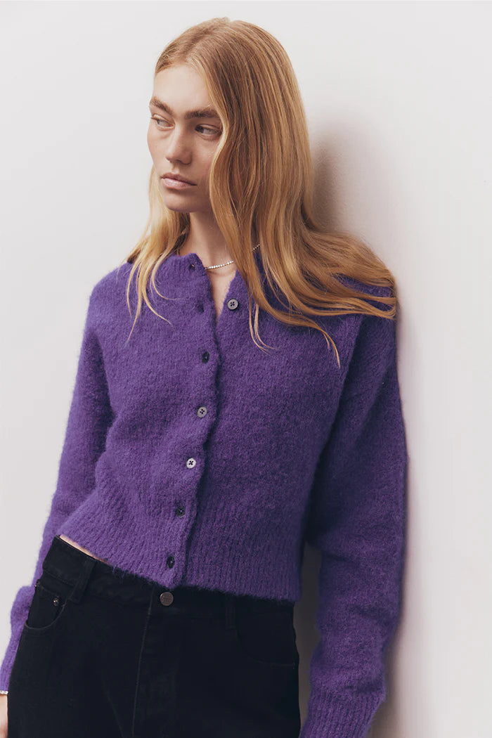BLANCA Womens Marlo Cardigan Purple, WOMENS KNITS & SWEATERS, BLANCA, Elwood 101