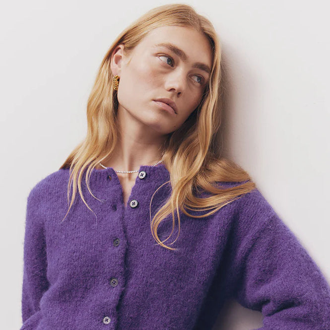 BLANCA Womens Marlo Cardigan Purple, WOMENS KNITS & SWEATERS, BLANCA, Elwood 101