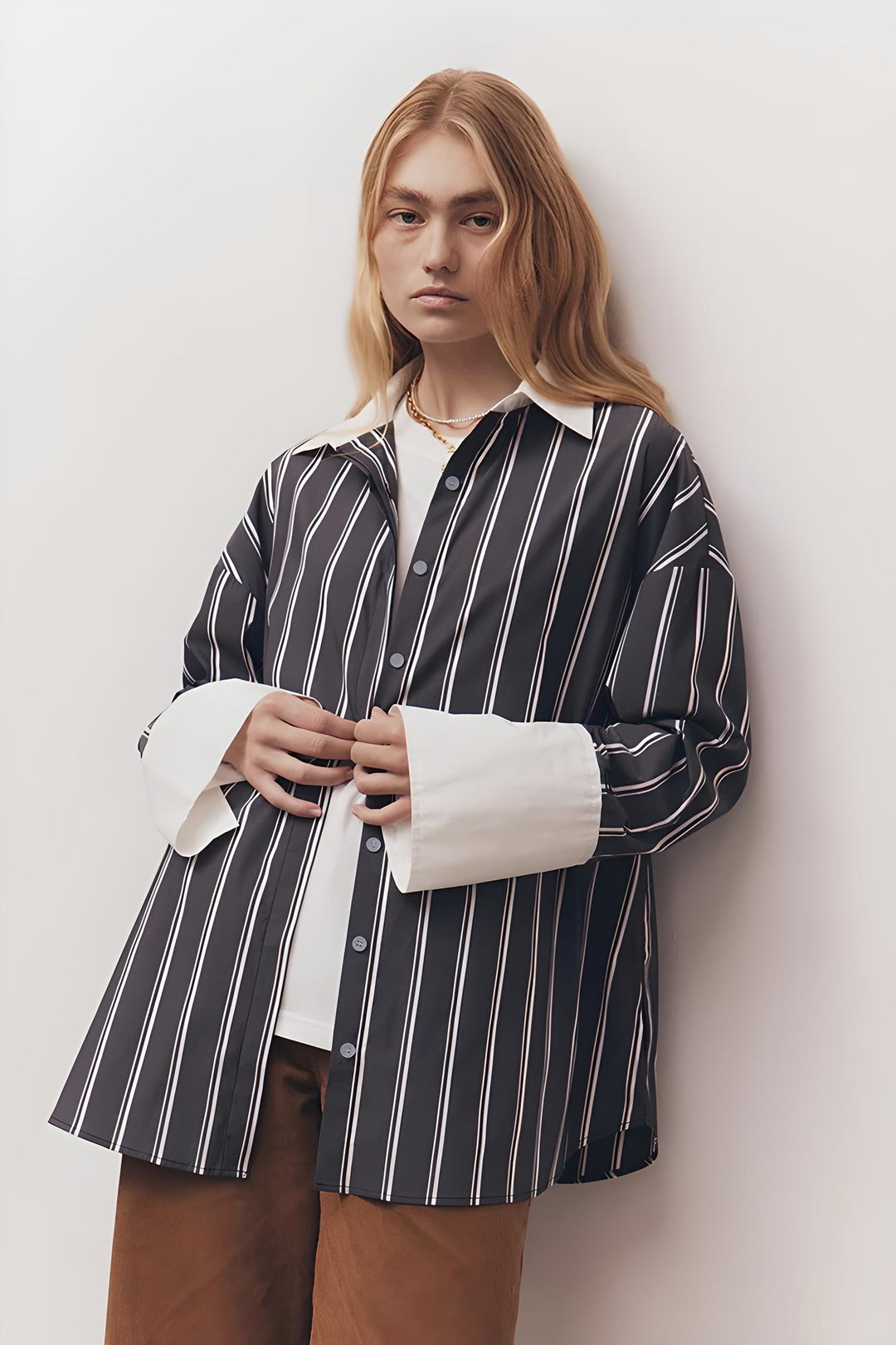 BLANCA Womens Opal Shirt - Black / White Stripe, WOMENS TOPS & SHIRTS, BLANCA, Elwood 101