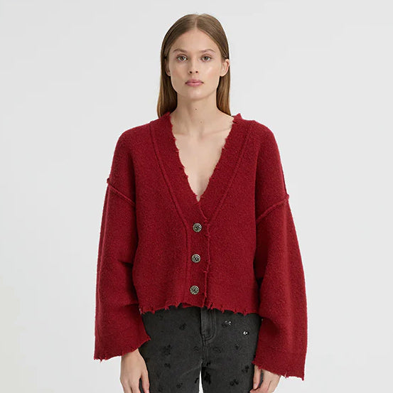 BLANCA Womens Pepa Cardigan Burgundy, WOMENS KNITS & SWEATERS, BLANCA, Elwood 101