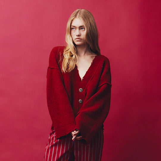 BLANCA Womens Pepa Cardigan Burgundy, WOMENS KNITS & SWEATERS, BLANCA, Elwood 101