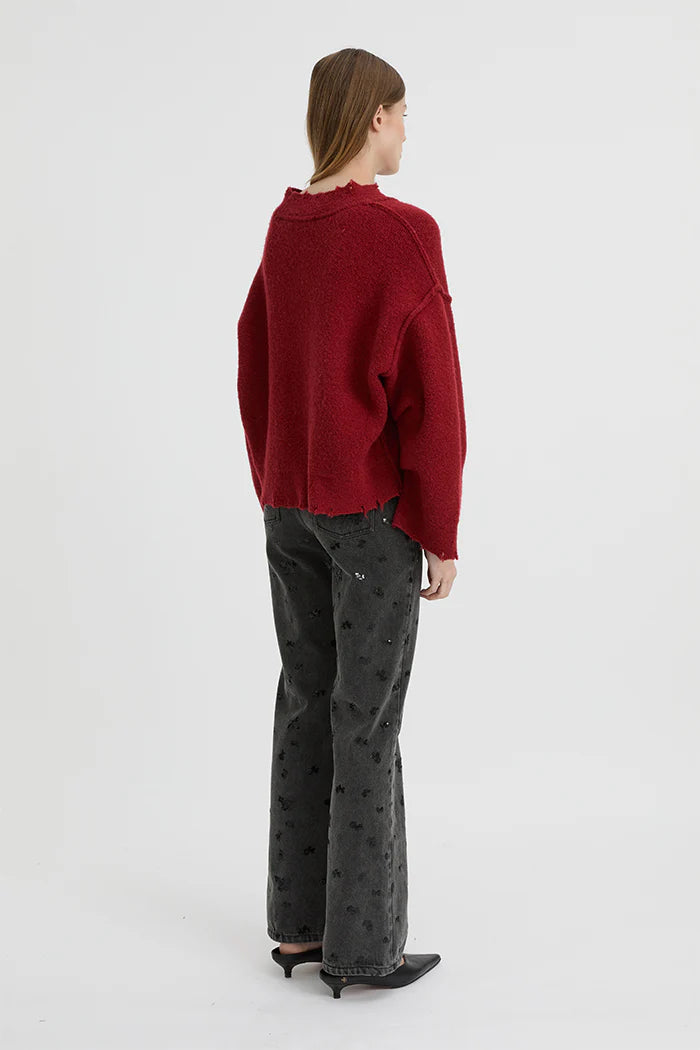 BLANCA Womens Pepa Cardigan Burgundy, WOMENS KNITS & SWEATERS, BLANCA, Elwood 101