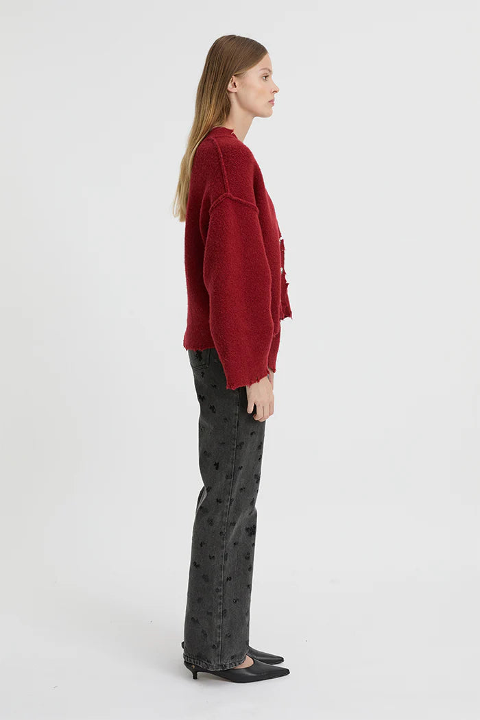 BLANCA Womens Pepa Cardigan Burgundy, WOMENS KNITS & SWEATERS, BLANCA, Elwood 101