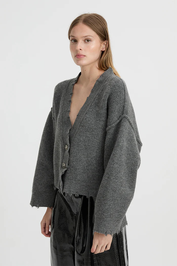 BLANCA Womens Pepa Cardigan Charcoal Grey, WOMENS KNITS & SWEATERS, BLANCA, Elwood 101