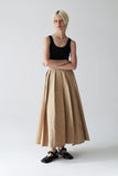 BLANCA STUDIO Womens Brooke Pleated Skirt - Tan, WOMENS SKIRTS, BLANCA, Elwood 101