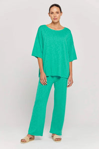 BY RIDLEY Womens Allyson Linen Pant - Emerald, WOMENS PANTS, BY RIDLEY, Elwood 101