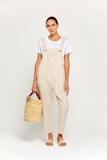 BY RIDLEY Womens Ezra Linen Jumpsuit - Ecru, WOMENS JUMPSUITS & OVERALLS, BY RIDLEY, Elwood 101