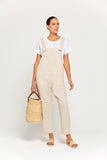 BY RIDLEY Womens Ezra Linen Jumpsuit - Ecru, WOMENS JUMPSUITS & OVERALLS, BY RIDLEY, Elwood 101