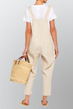 BY RIDLEY Womens Ezra Linen Jumpsuit - Ecru, WOMENS JUMPSUITS & OVERALLS, BY RIDLEY, Elwood 101