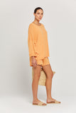 BY RIDLEY Womens Lina Linen Top - Melon, WOMENS TOPS & SHIRTS, BY RIDLEY, Elwood 101