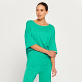BY RIDLEY Womens Savannah Linen Top - Emerald, WOMENS TOPS & SHIRTS, BY RIDLEY, Elwood 101