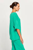 BY RIDLEY Womens Savannah Linen Top - Emerald, WOMENS TOPS & SHIRTS, BY RIDLEY, Elwood 101