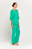 BY RIDLEY Womens Savannah Linen Top - Emerald, WOMENS TOPS & SHIRTS, BY RIDLEY, Elwood 101