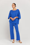 BY RIDLEY Womens Savannah Linen Top - Royal Blue, WOMENS TOPS & SHIRTS, BY RIDLEY, Elwood 101