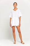 BY RIDLEY Womens Teresa Linen Top - White, WOMENS TOPS & SHIRTS, BY RIDLEY, Elwood 101