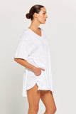 BY RIDLEY Womens Teresa Linen Top - White, WOMENS TOPS & SHIRTS, BY RIDLEY, Elwood 101