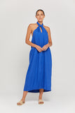 BY RIDLEY Womens Zariyah Linen Dress - Royal Blue, General, BY RIDLEY, Elwood 101