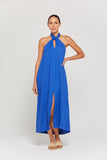 BY RIDLEY Womens Zariyah Linen Dress - Royal Blue, General, BY RIDLEY, Elwood 101