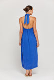 BY RIDLEY Womens Zariyah Linen Dress - Royal Blue, General, BY RIDLEY, Elwood 101