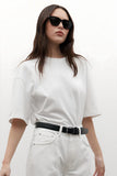 BAYSE BRAND Womens Jonas Boyfriend Tee - White, WOMENS TEES & TANKS, BAYSE BRAND, Elwood 101