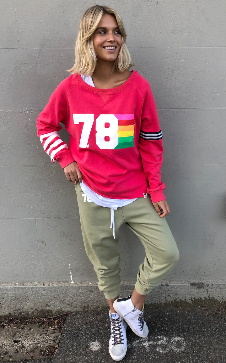 HAMMILL & CO Womens Retro 78 Sweat in Red