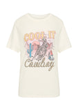 AUGUSTE THE LABEL Womens Cool It Cowboy Classic Tee - Off White, WOMENS TEES & TANKS, AUGUSTE THE LABEL, Elwood 101
