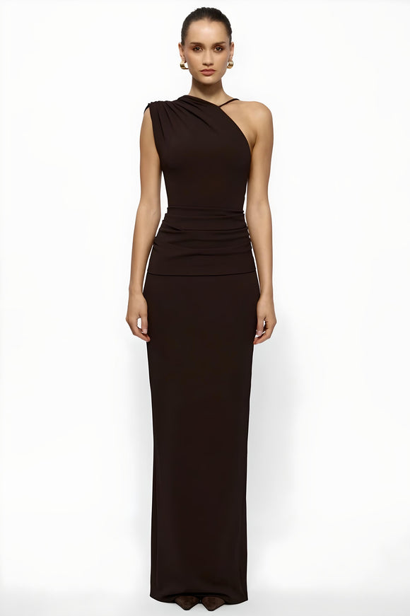 EFFIE KATS Womens Greer Gown Coffee